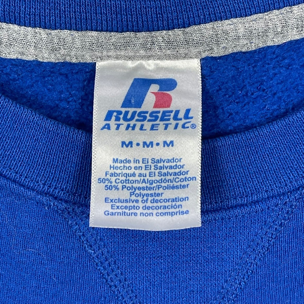 Russell Athletic Wrestling Sweatshirt Mens M Blue‎ Graphic Chief Logo Pullover - Picture 2 of 7
